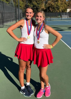 Britta Broberg and Nadia Templeman, State Doubles Champions