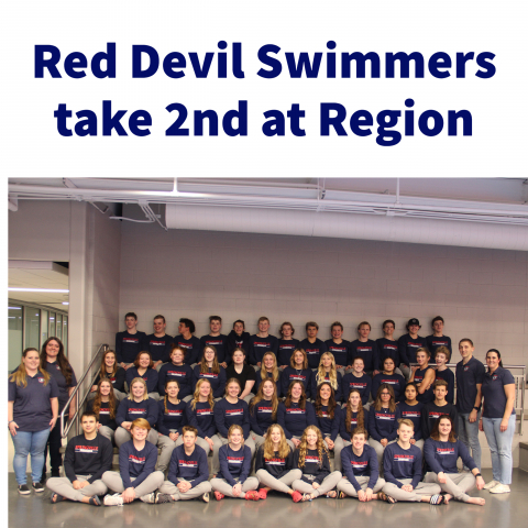 Red Devil Swimmers take 2nd at Region