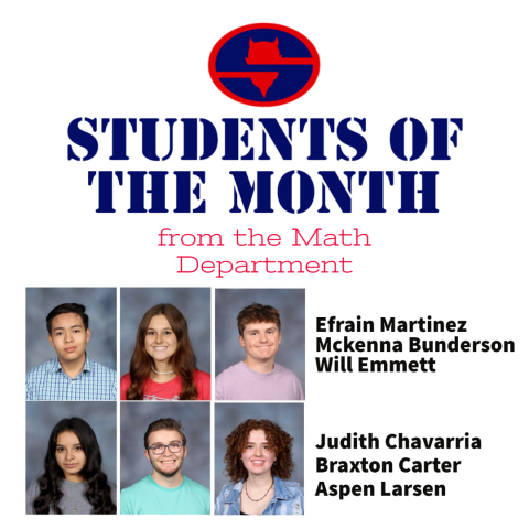 Students of the Month from the Math Department
