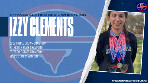 Izzy Clements wins wrestling Triple Crown.