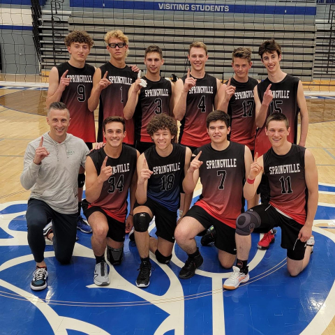 Boys Volleyball team - undefeated Regional Champs