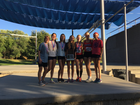 SHS Cross Country Teams at Regions - Girls teams place first, Boys teams place second.