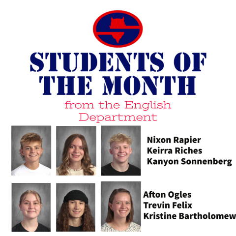 Students of the month from the English Department