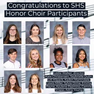 Congratulations to SHS Honor Choir Participants
