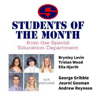 Students of the Month from the Special Education Department